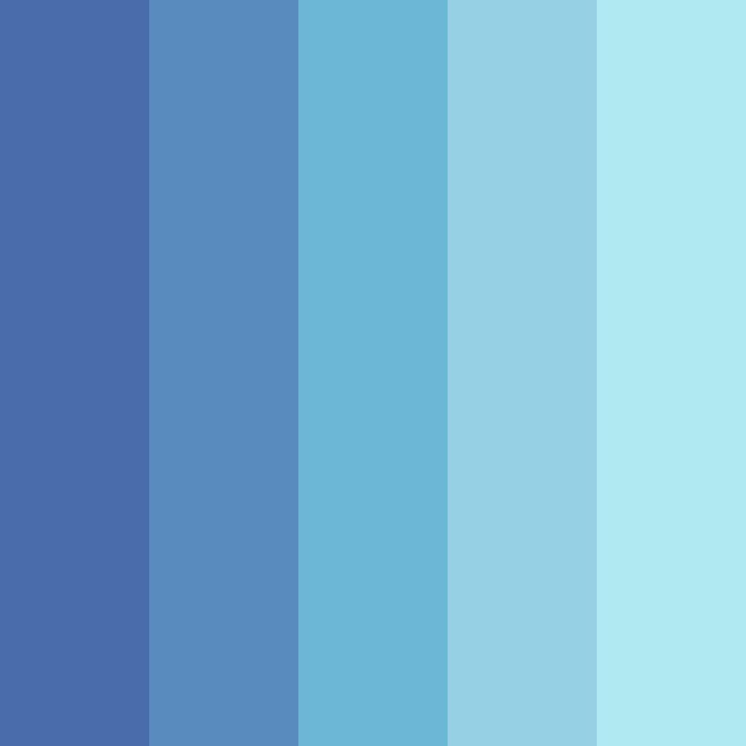 Download serenity in blue color palette PNG image (square)