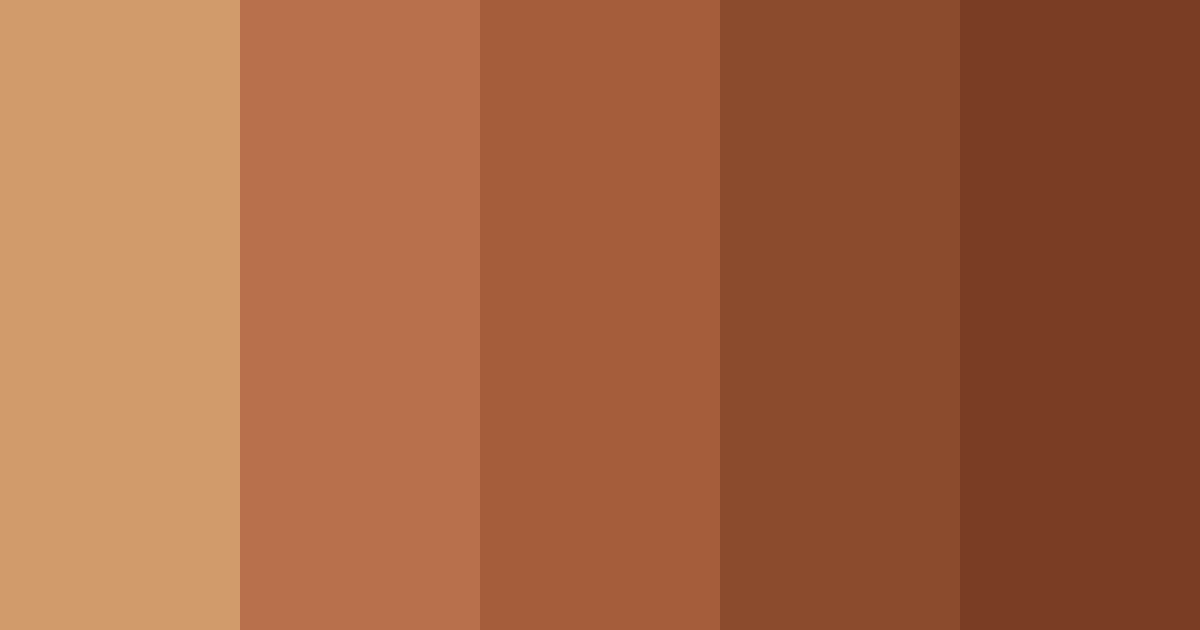Download caramel brown color palette PNG image (landscape)
