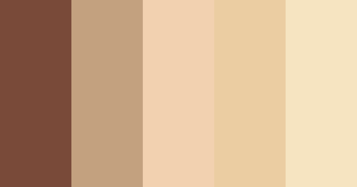 Download brown bubble tea color palette PNG image (landscape)