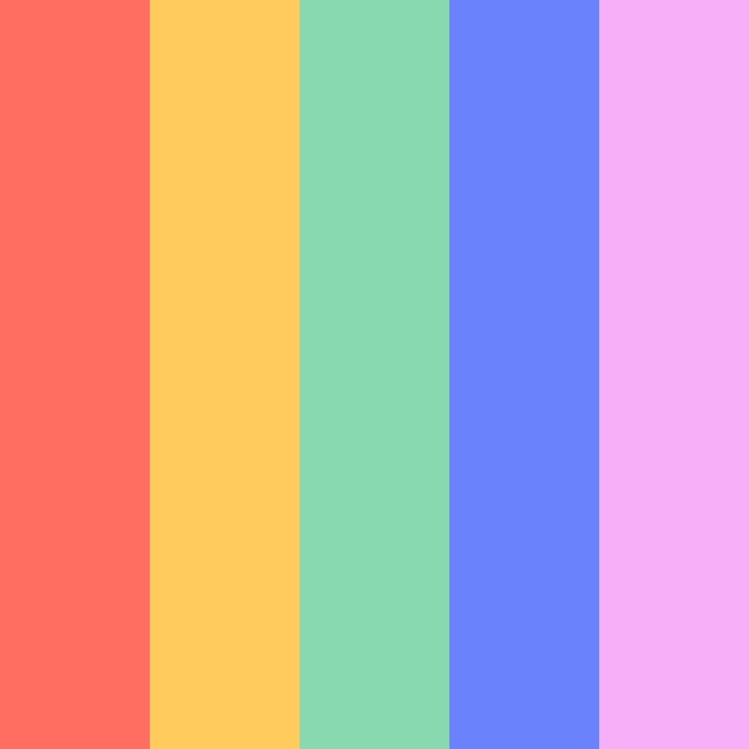 Download cute pink color palette PNG image (square)