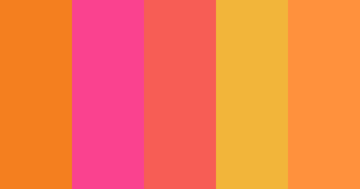Download vibrant orange color palette PNG image (landscape)