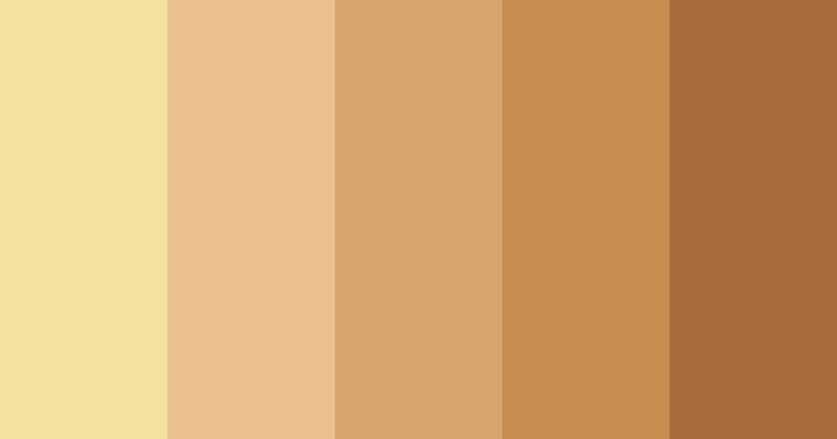 Download honey brown color palette PNG image (landscape)
