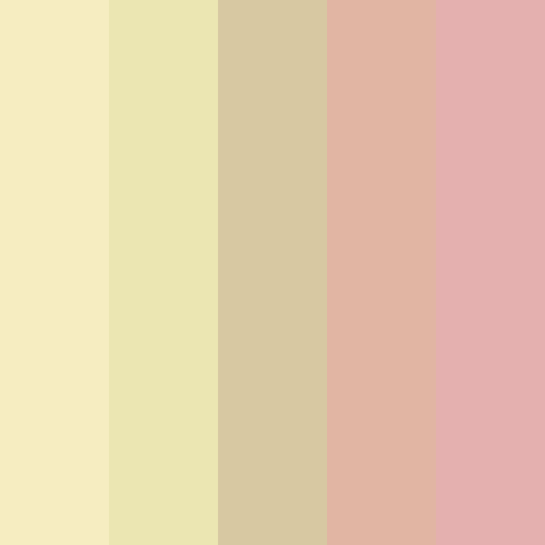 Download vanilla cream color palette PNG image (square)
