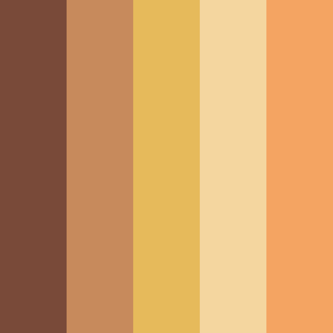 Download brown gingerbread color palette PNG image (square)
