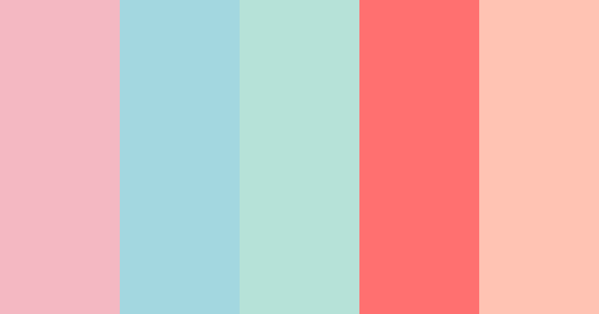Download rose & mint bliss color palette PNG image (landscape)