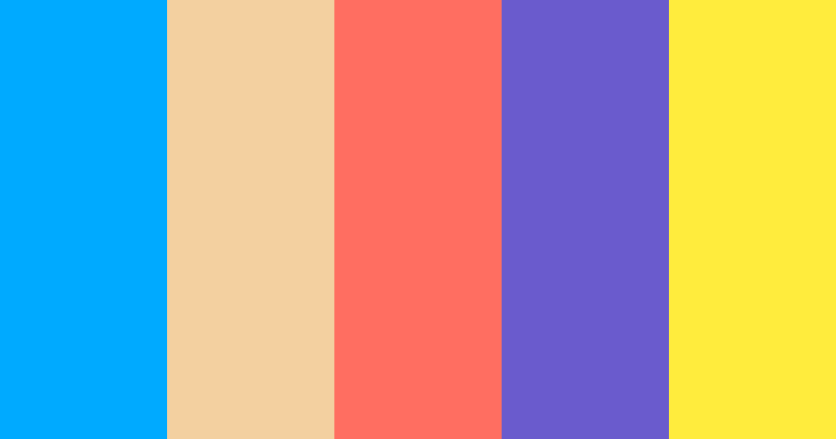 Download bright blue color palette PNG image (landscape)