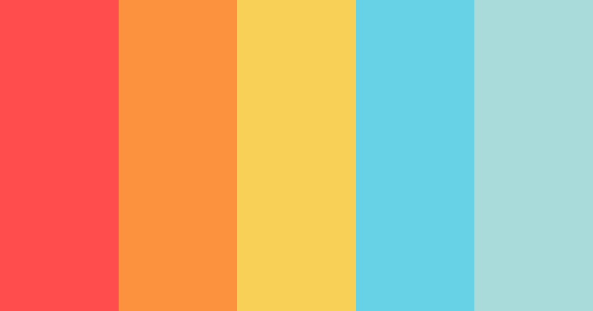 Download neon tropical color palette PNG image (landscape)