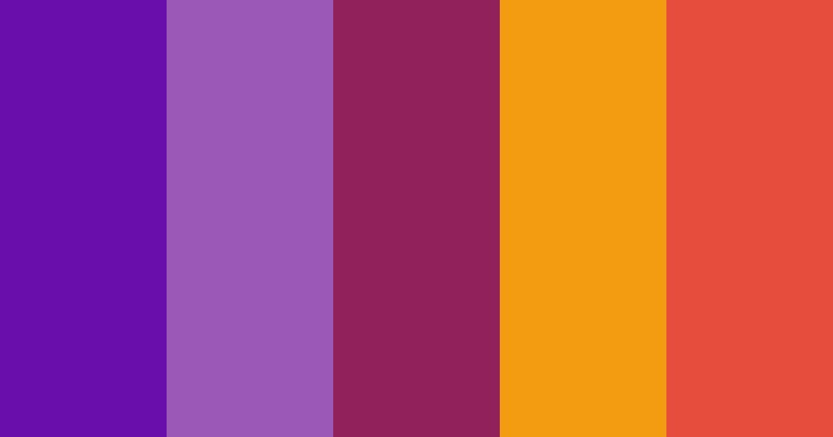 Download vivid twilight blossoms color palette PNG image (landscape)
