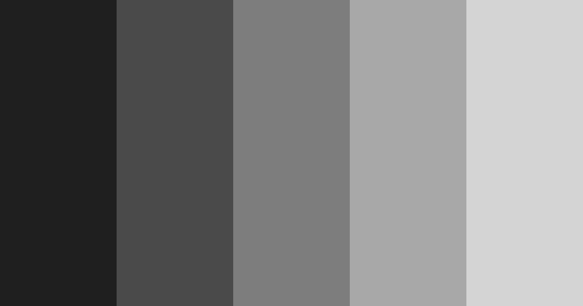 Download shades of gray color palette PNG image (landscape)