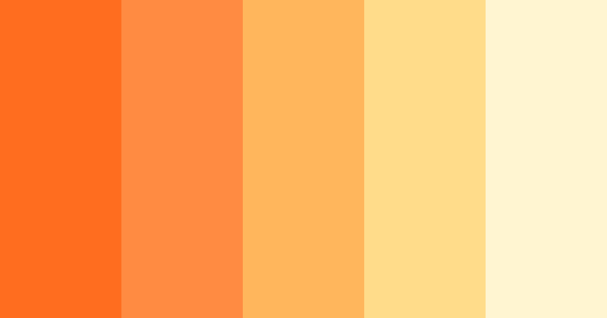 Shades of Orange Color Palette