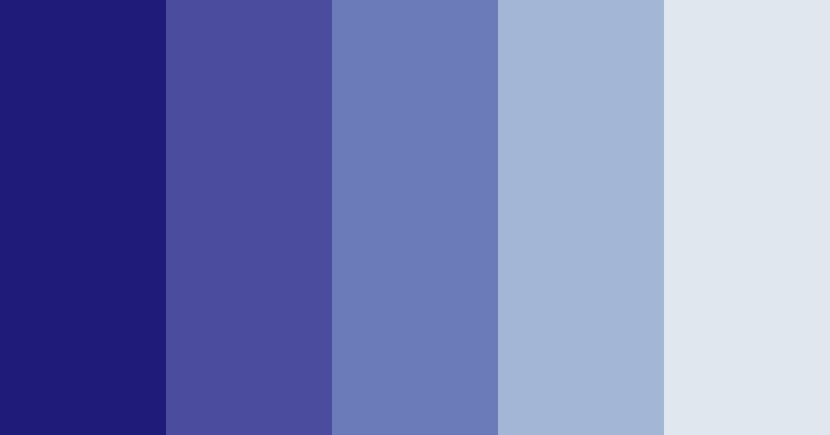 Download blue gradation color palette PNG image (landscape)