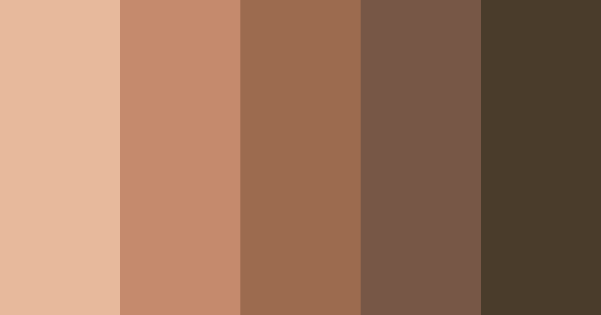 Download brown cafe color palette PNG image (landscape)