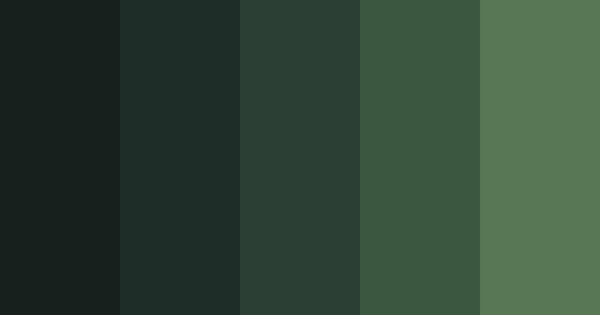 Download shades of te papa green color palette PNG image (landscape)