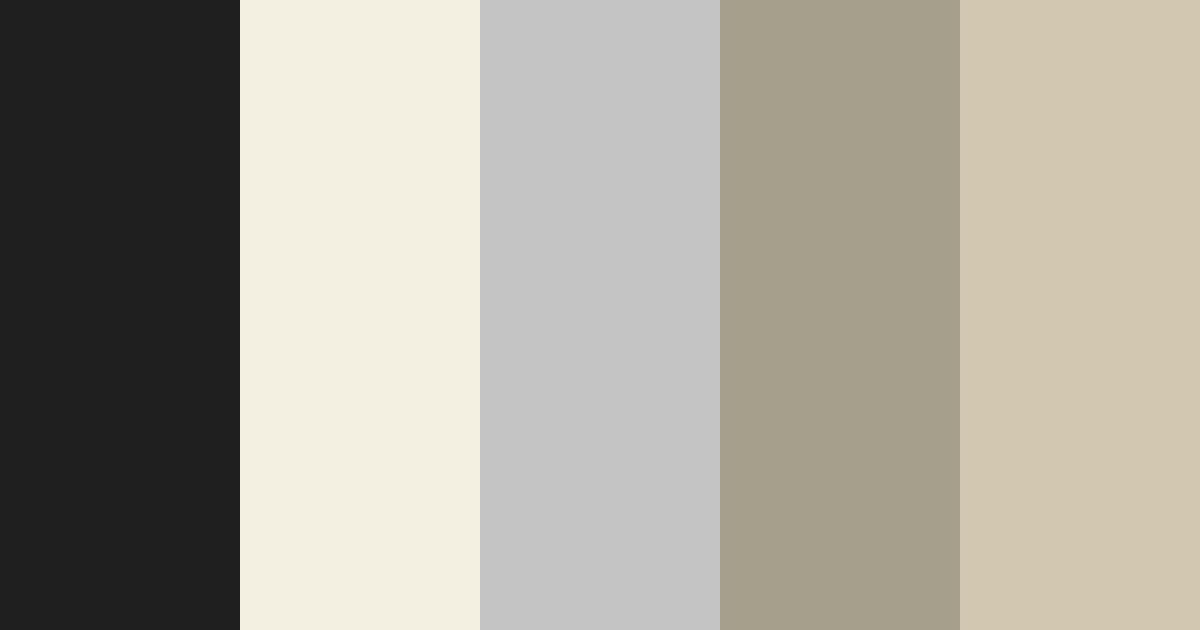 Shades of Black and Ivory Color Palette