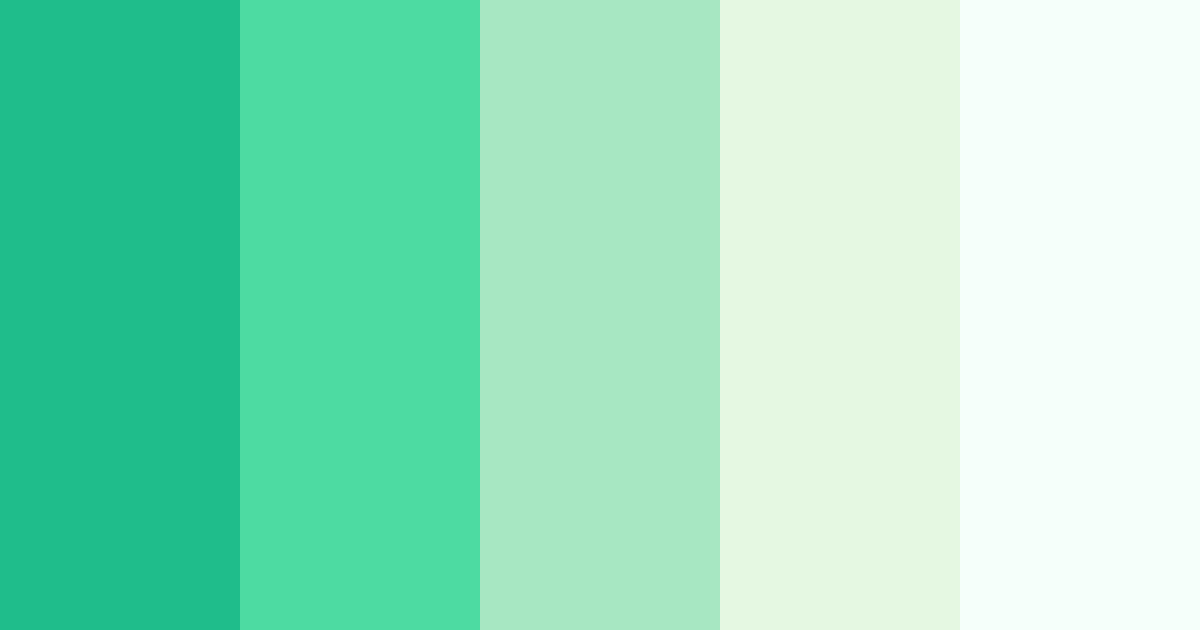 Download shades of jungle green color palette PNG image (landscape)