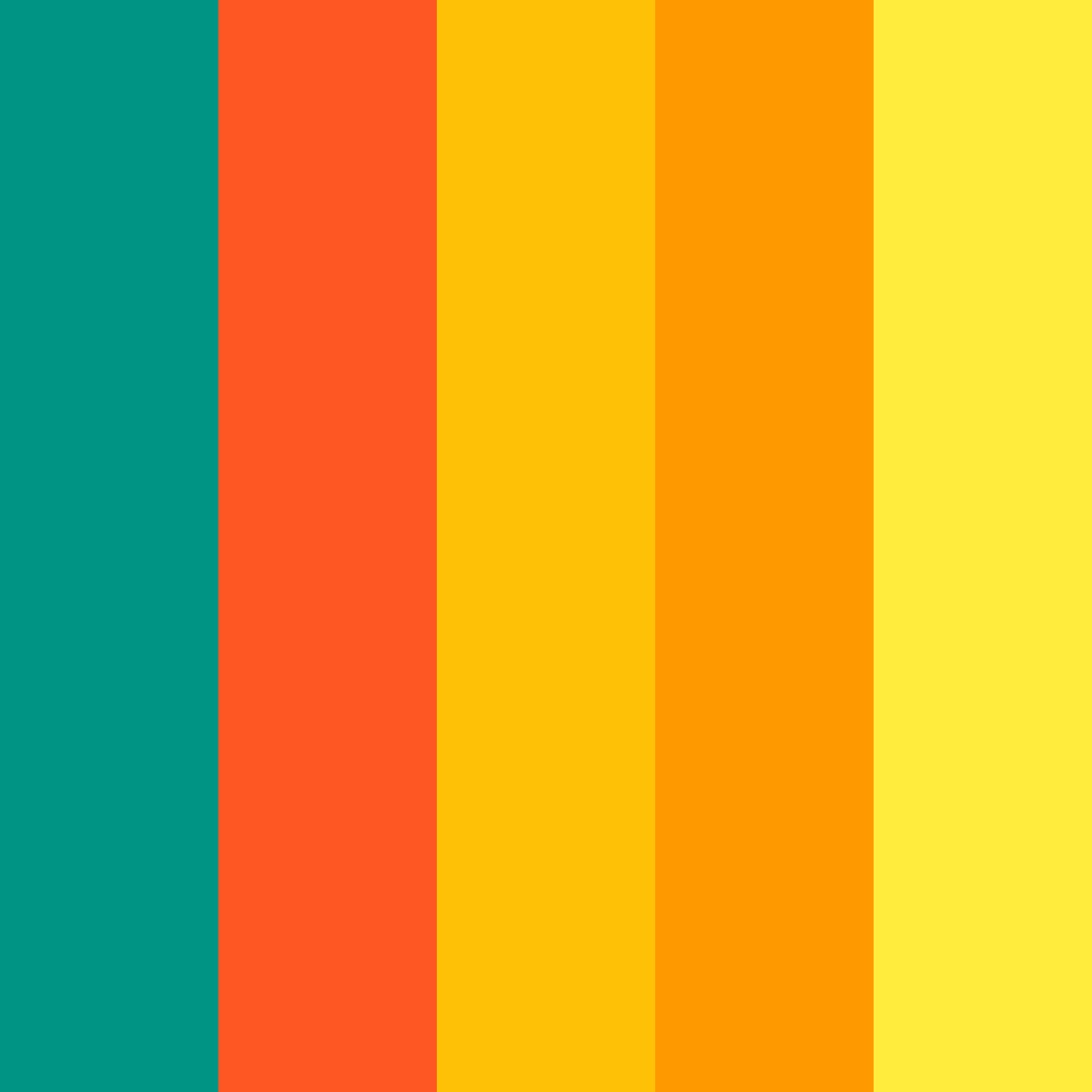 Download vibrant teal color palette PNG image (square)