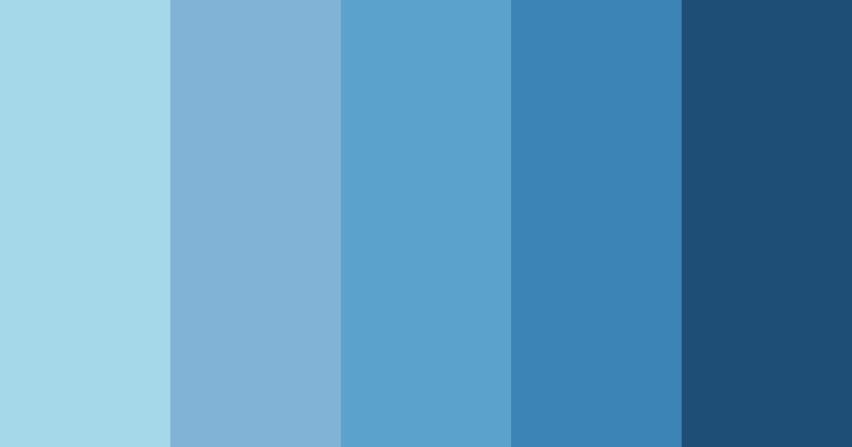 Download shades of baby blue color palette PNG image (landscape)