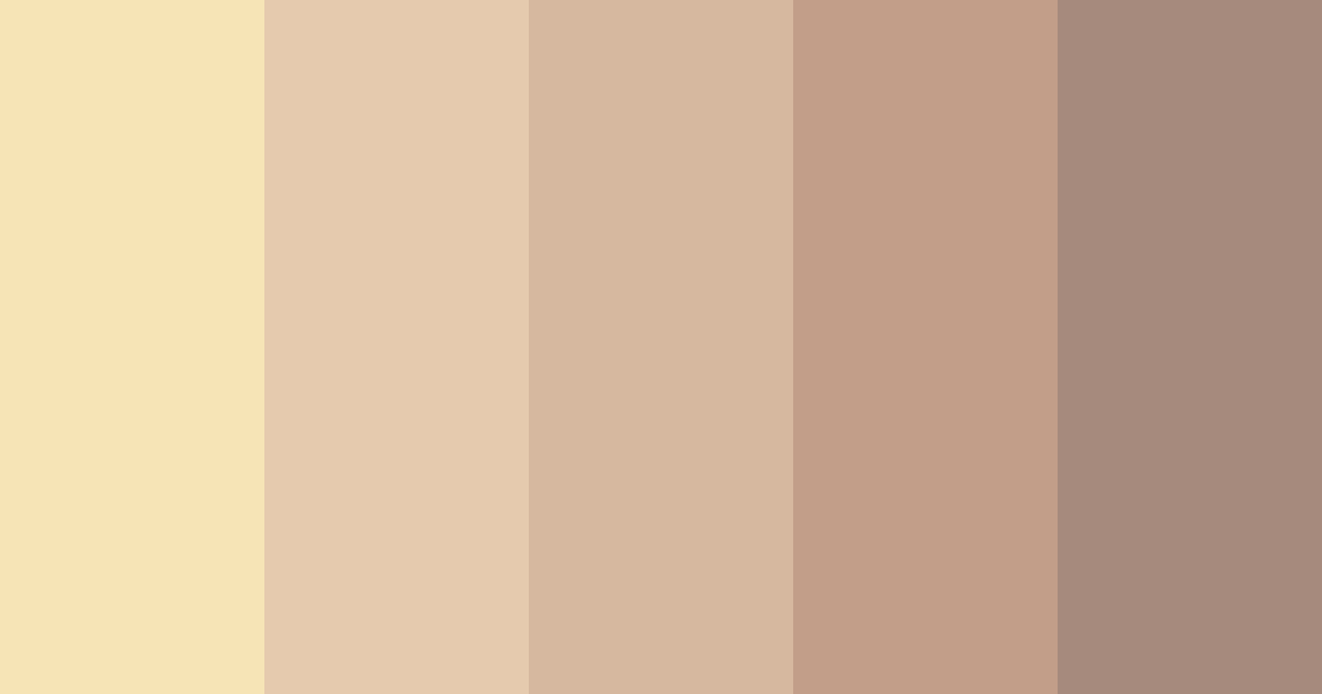 Download shades of beige color palette PNG image (landscape)