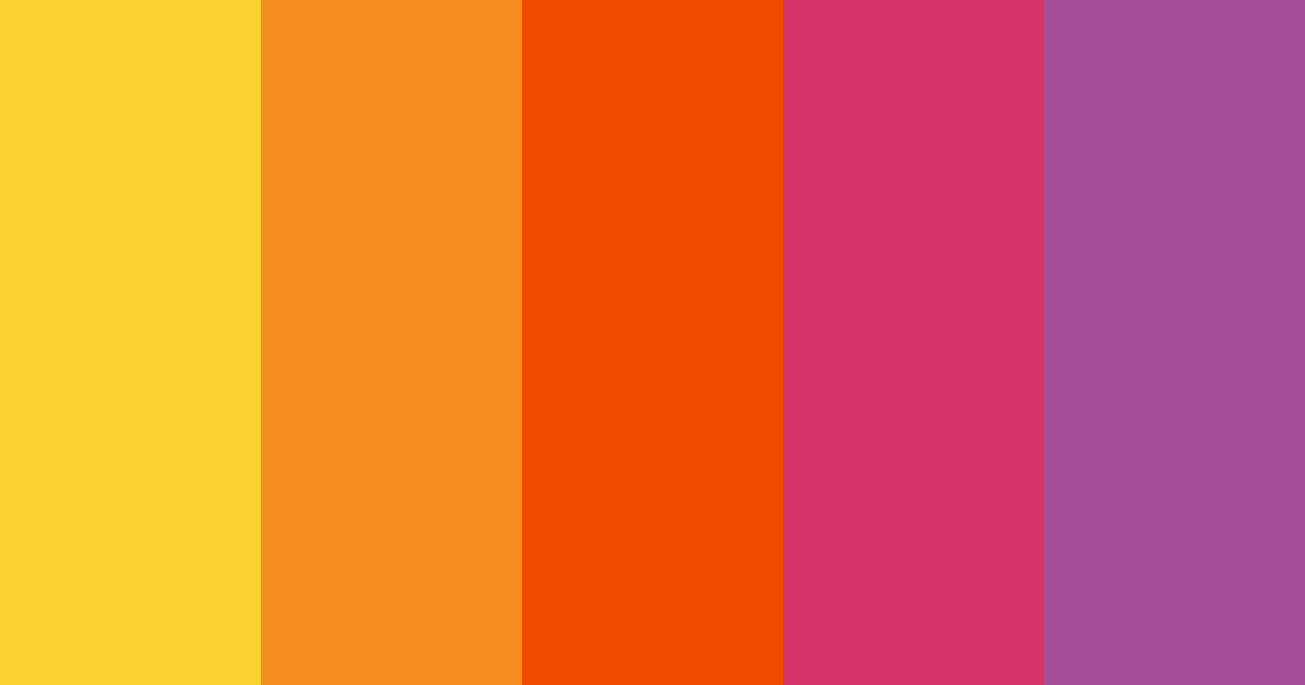 Download vibrant yellow orange pink color palette PNG image (landscape)