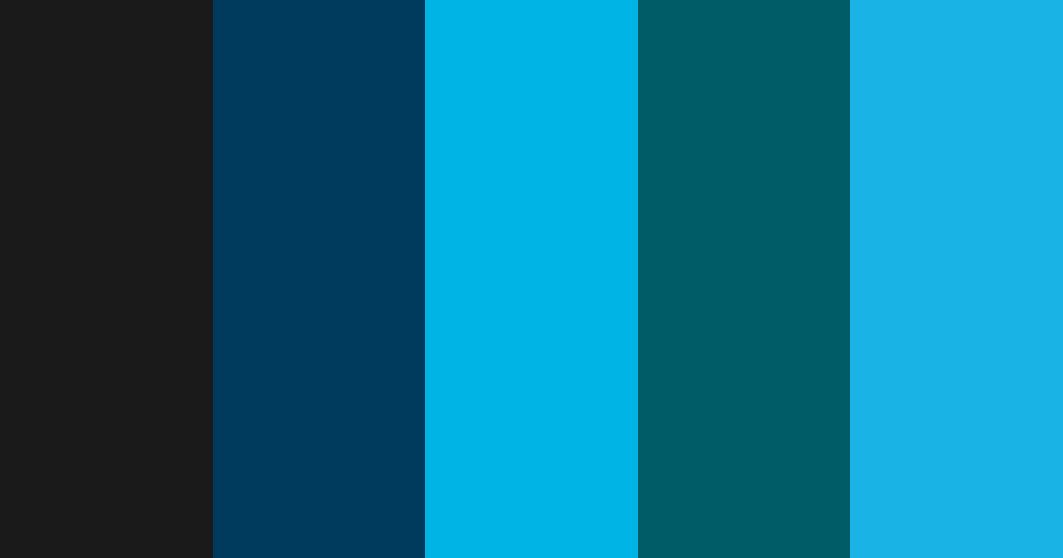 Download shades of blue color palette PNG image (landscape)