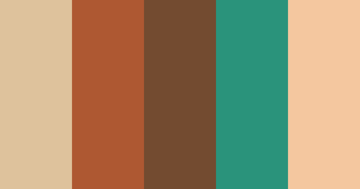 Download 1970 vibes color palette PNG image (landscape)