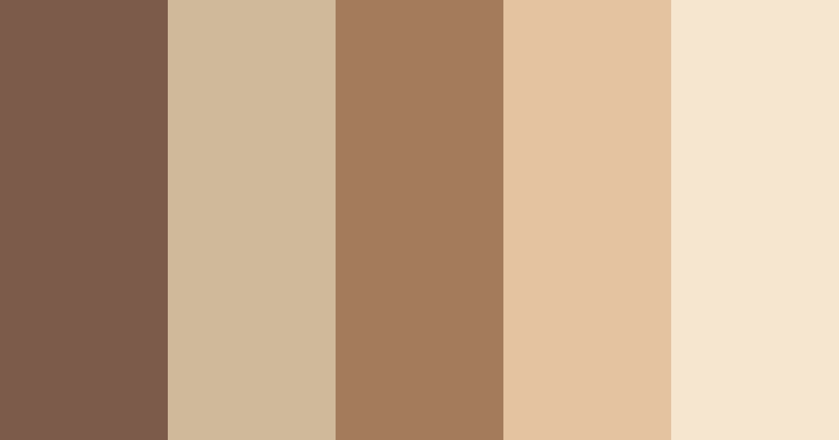 Download brown hazelnut color palette PNG image (landscape)