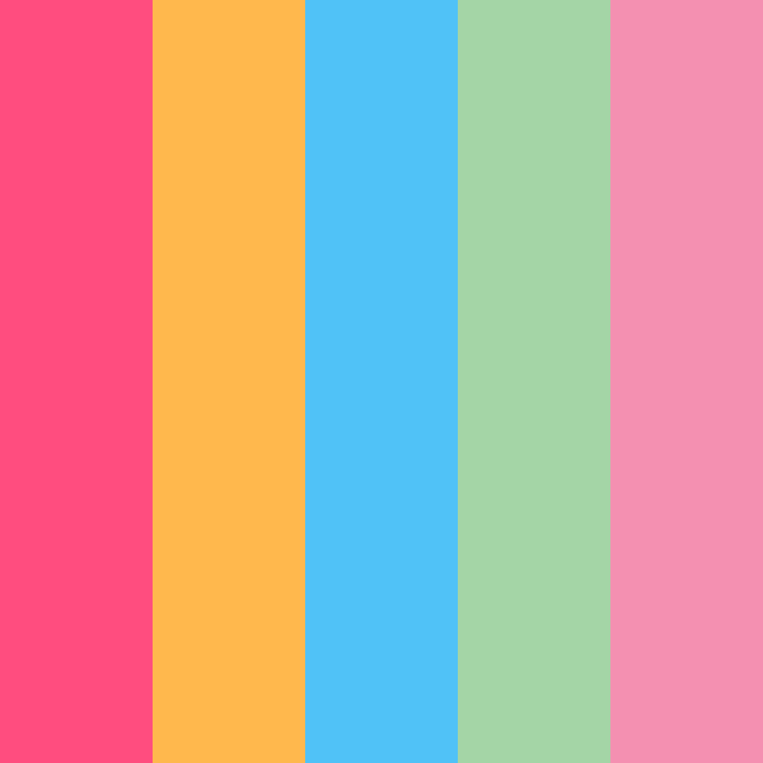 Download vibrant pink color palette PNG image (square)