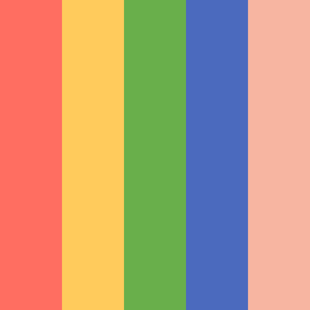 Download shades of coral color palette PNG image (square)
