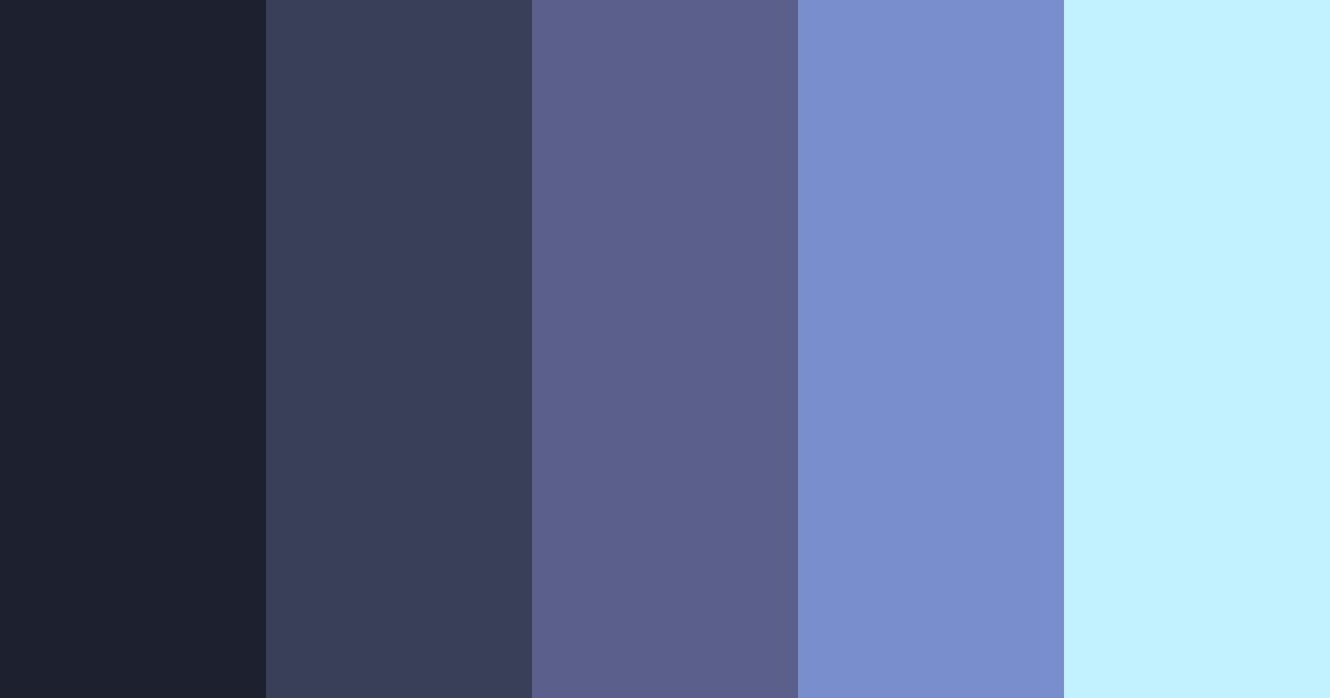 Download neon blue color palette PNG image (landscape)