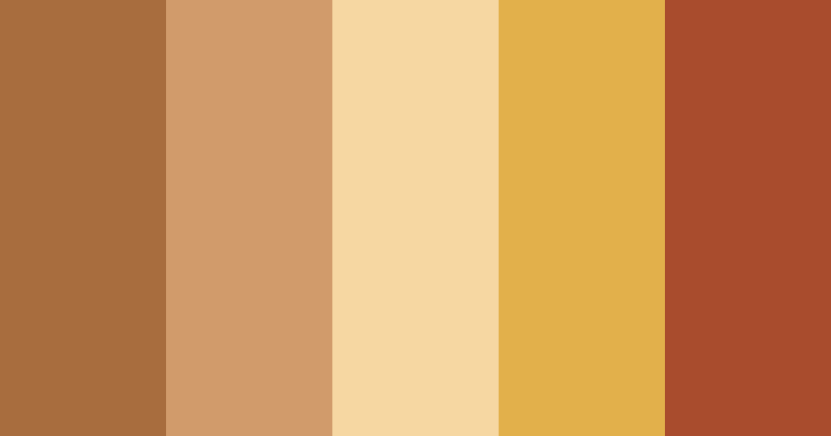 Download caramel shades color palette PNG image (landscape)