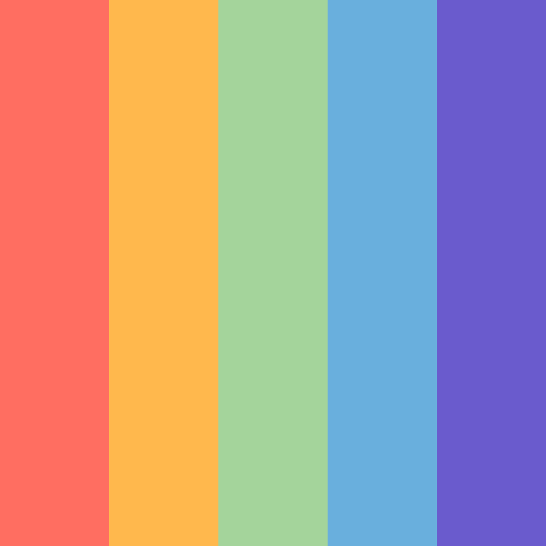 Download whimsical dreamscape color palette PNG image (square)