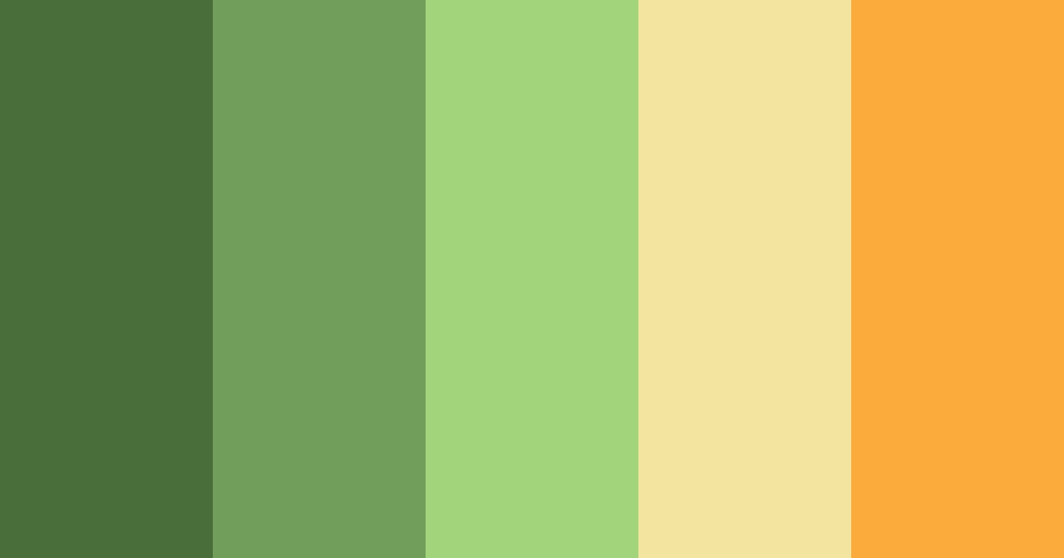 Download shades of green color palette PNG image (landscape)