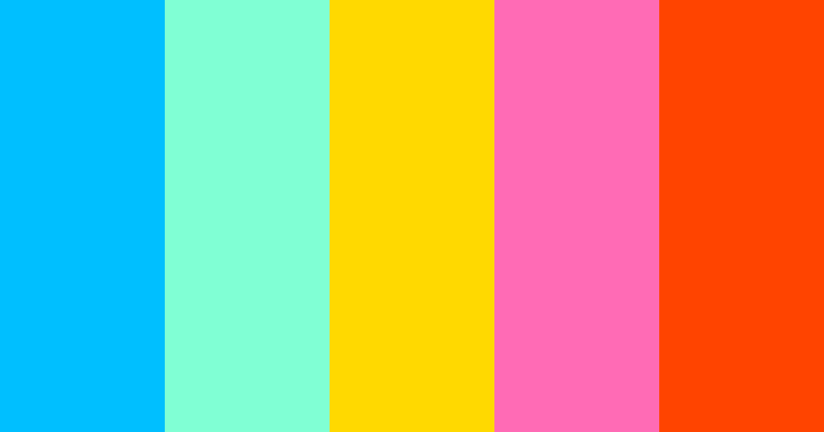 Download bright blue color palette PNG image (landscape)