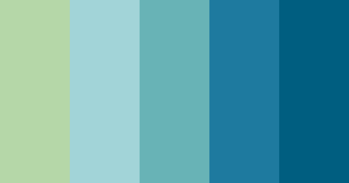 Download shades of teal color palette PNG image (landscape)