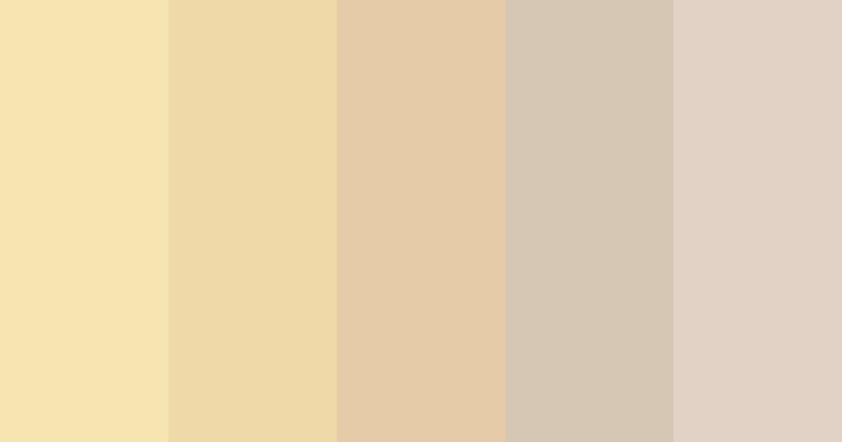 Download creamy beige color palette PNG image (landscape)
