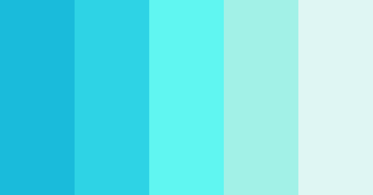 Download aqua serenity color palette PNG image (landscape)
