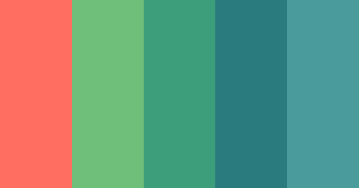 Download teal shades color palette PNG image (landscape)