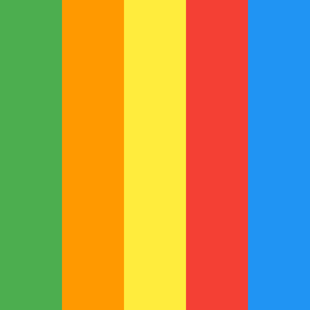 Download vibrant green color palette PNG image (square)