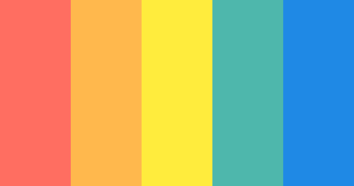 Download bright coral color palette PNG image (landscape)