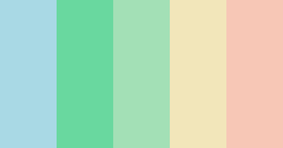Download pastel blue green color palette PNG image (landscape)