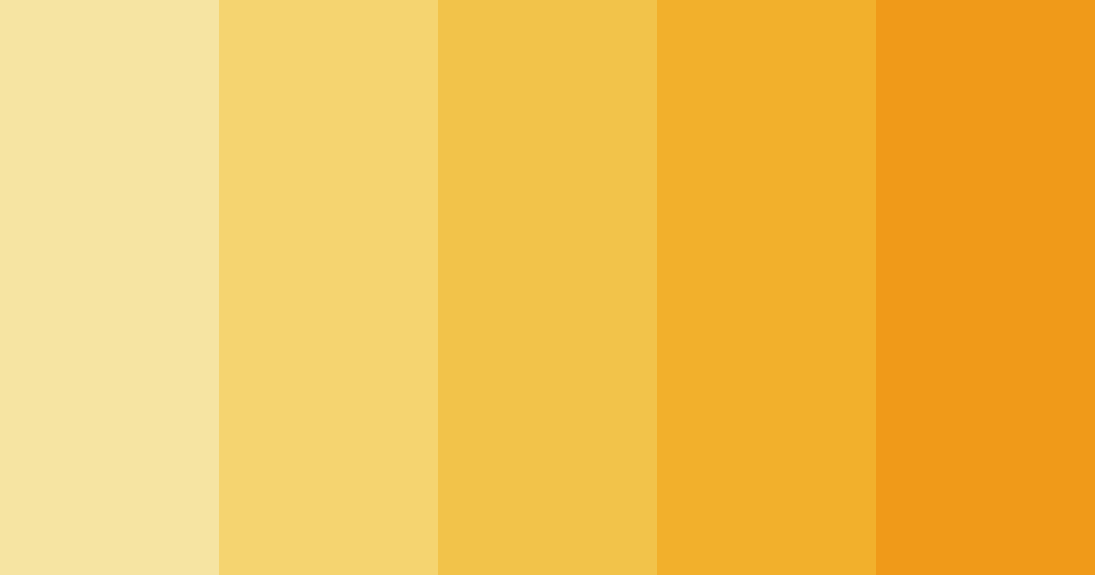 Download butter yellow color palette PNG image (landscape)