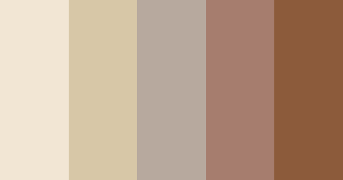 Download creamy brown color palette PNG image (landscape)