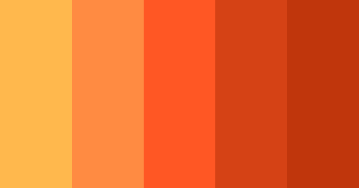 Download orange fire color palette PNG image (landscape)