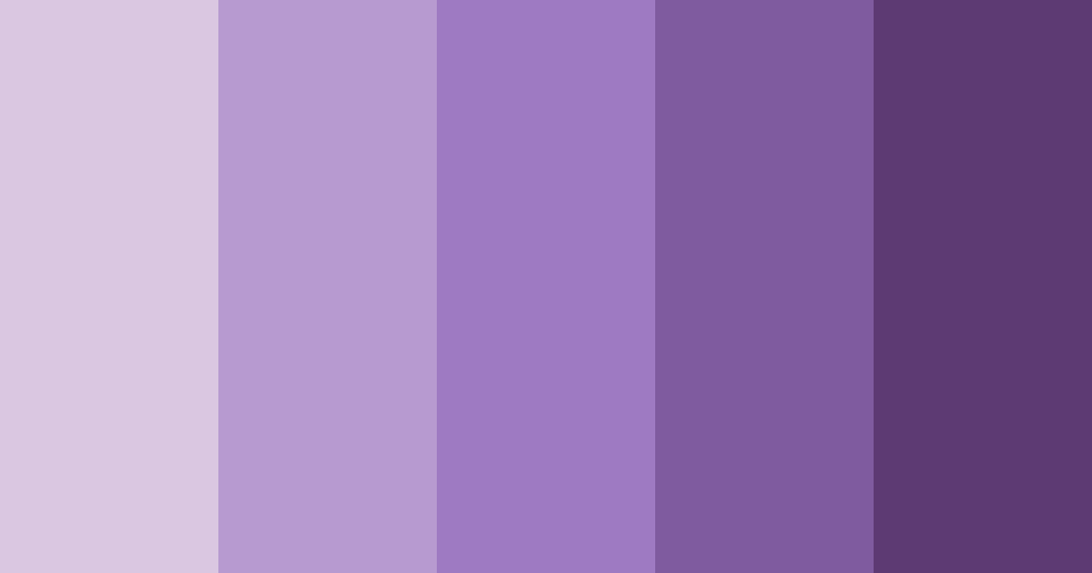 Download shades of lavender color palette PNG image (landscape)