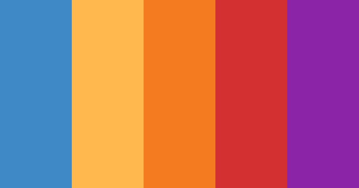 Download blue sunset color palette PNG image (landscape)
