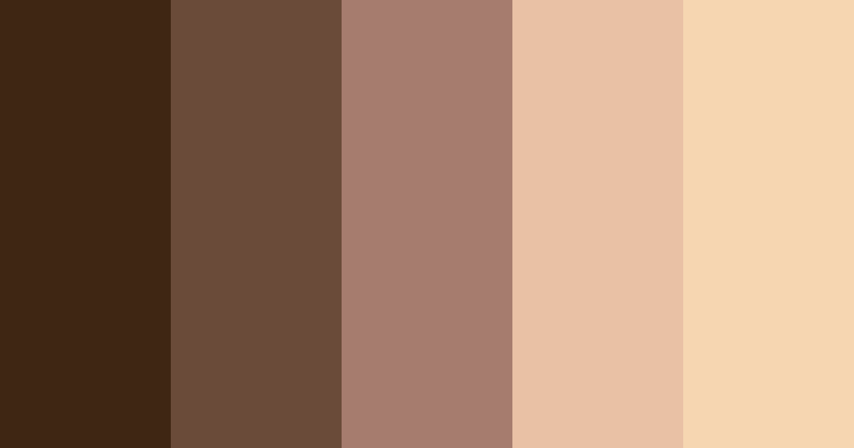 Download brown shades color palette PNG image (landscape)