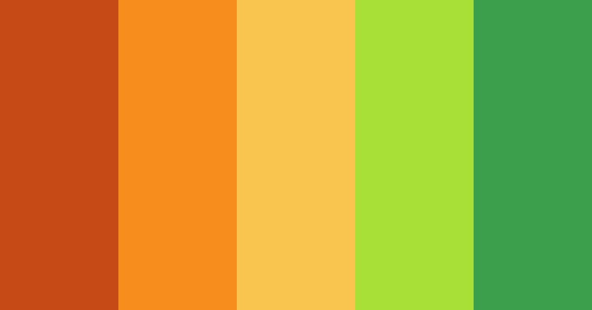 Download orange sunshine color palette PNG image (landscape)