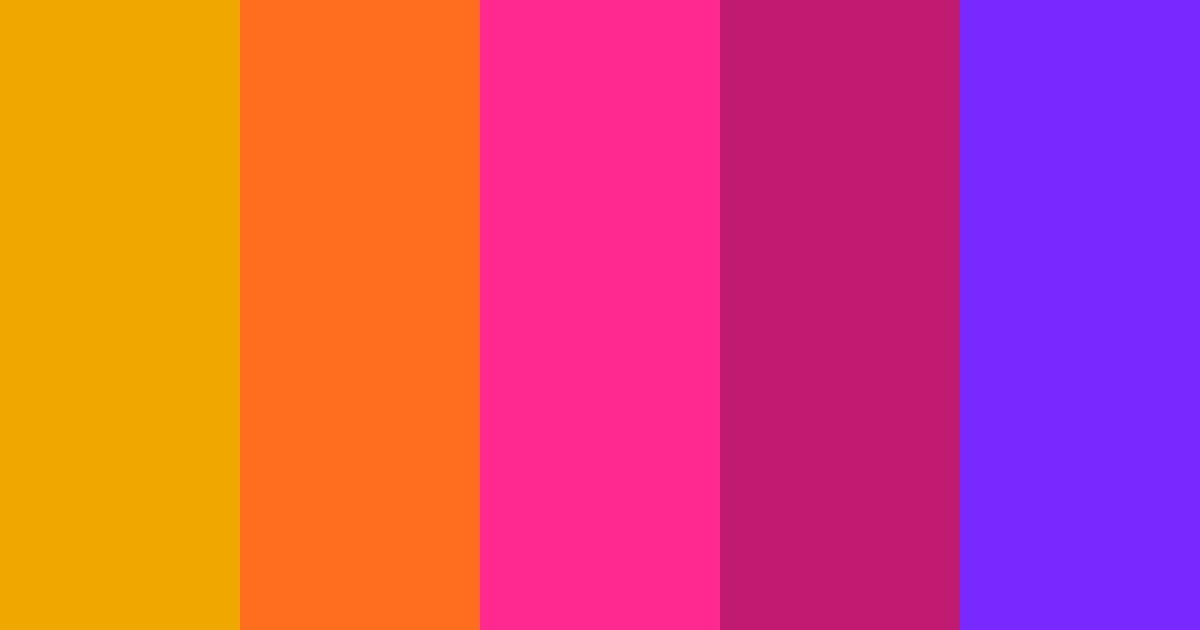 Download vibrant yellow pink color palette PNG image (landscape)