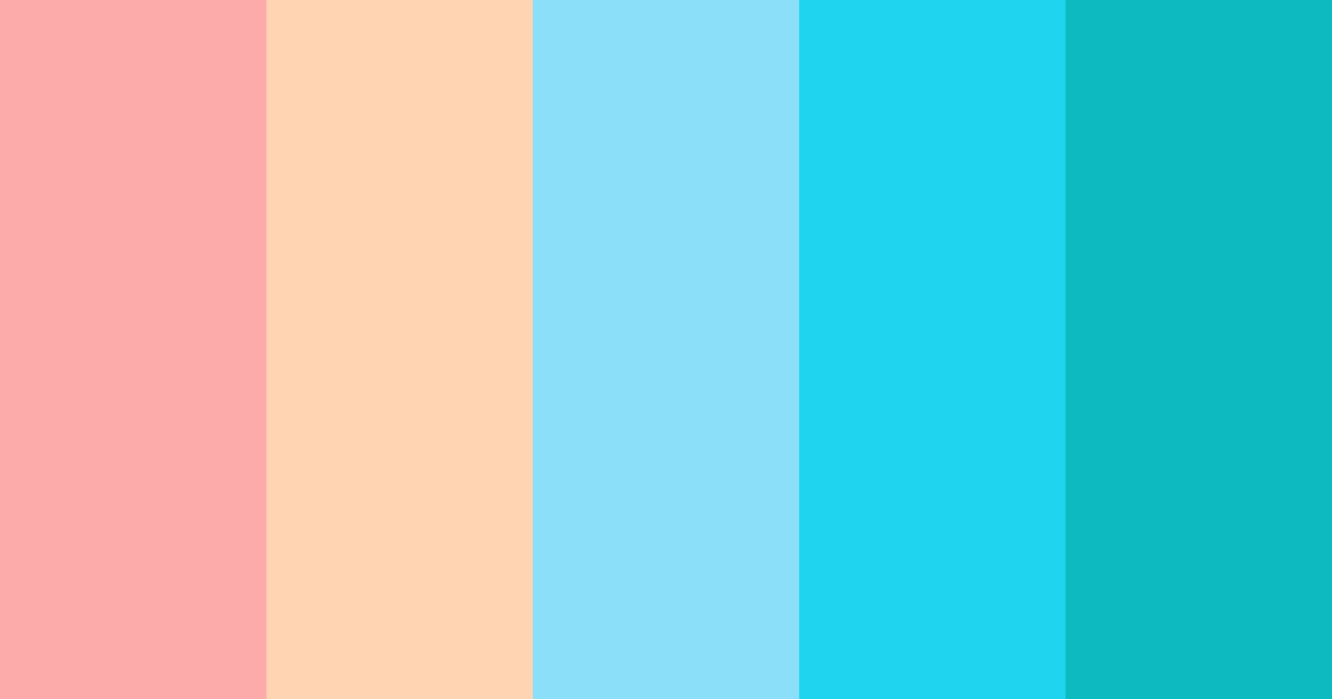 Download blue sorbet color palette PNG image (landscape)