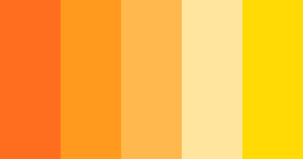Download orange sunshine color palette PNG image (landscape)
